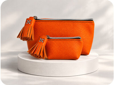 Offre Duo Grande Trousse et Porte-Monnaie Mandarine