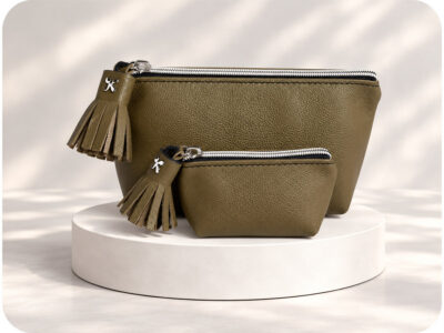 Offre Duo Grande Trousse et Porte-Monnaie Kaki